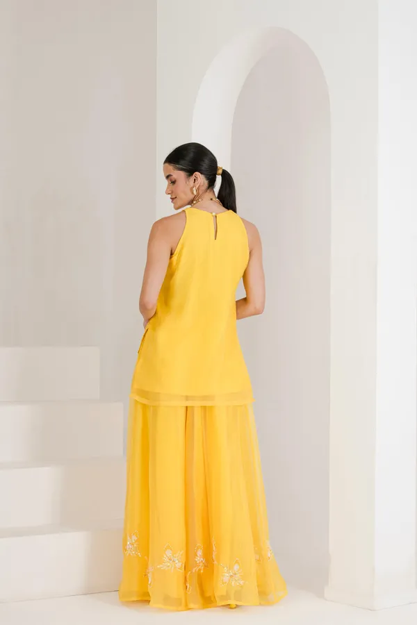 Yellow_Hand_Embroidered_Organza_Sharara_Set