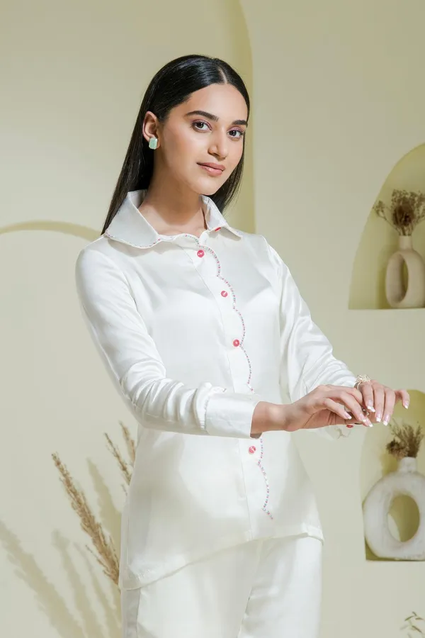 White_Coloured_Hand_Embroidered_Co-Ord_Set