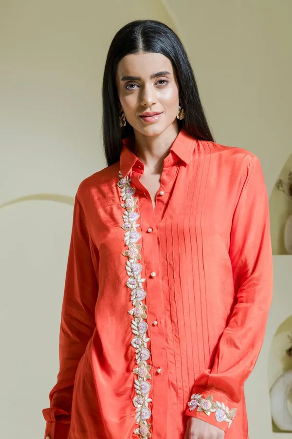Tangerine_Hand_Embroidered_Co-Ord_Set