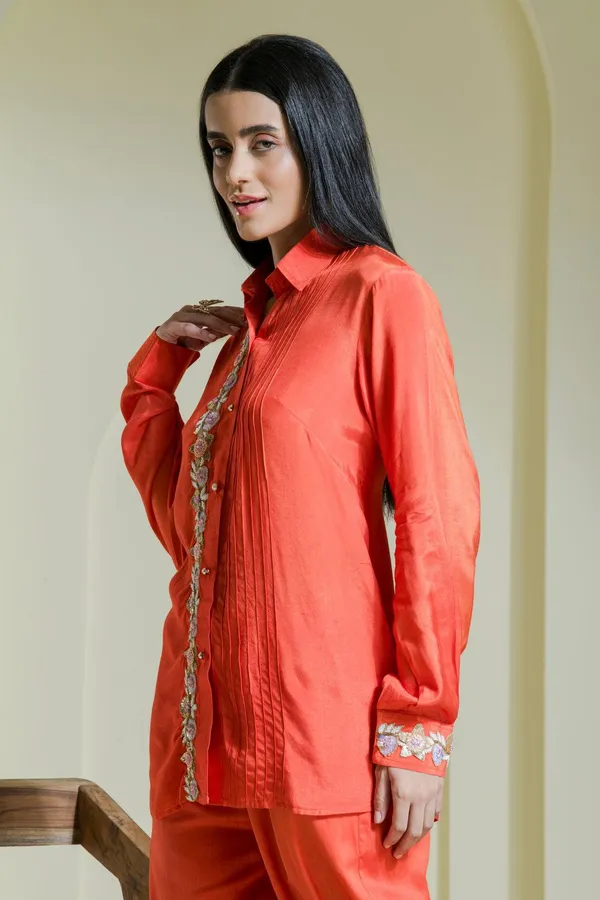Tangerine_Hand_Embroidered_Co-Ord_Set