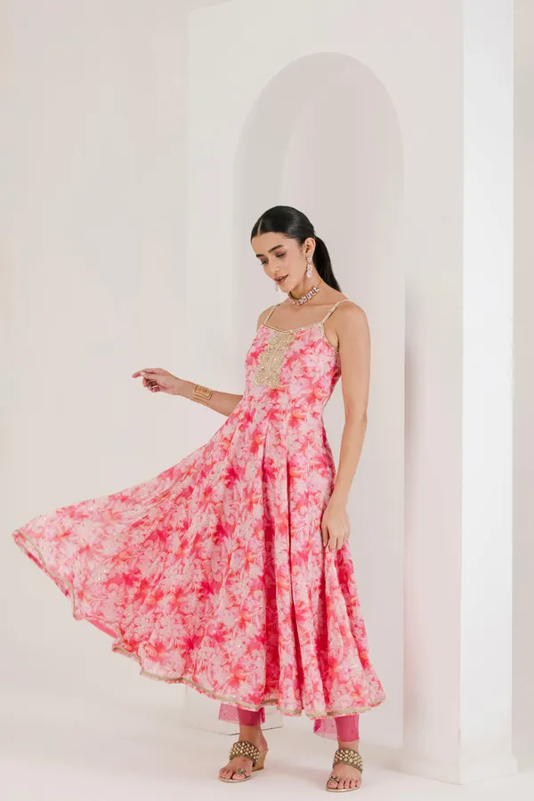 Pink_Floral_Print_Hand_Embroidered_Anarkali