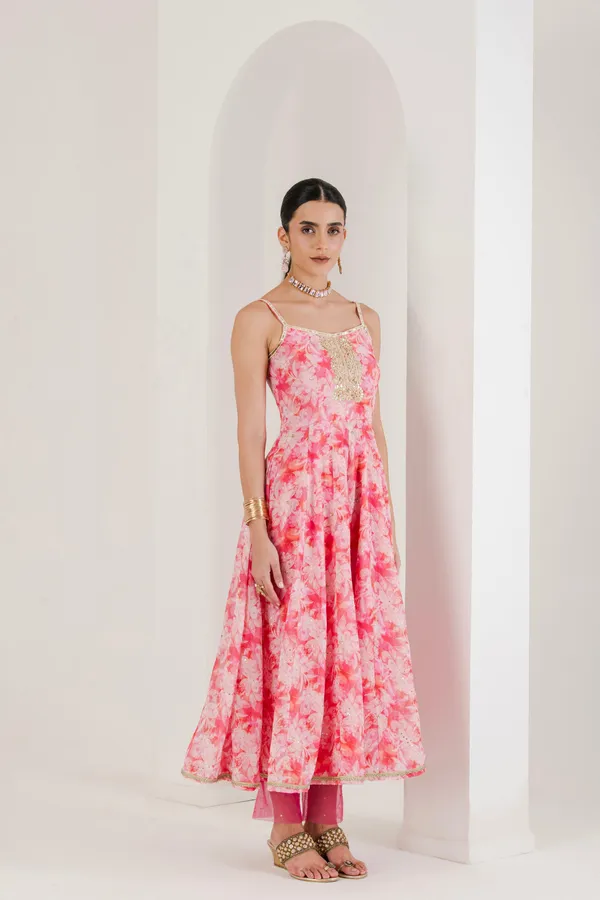 Pink_Floral_Print_Hand_Embroidered_Anarkali