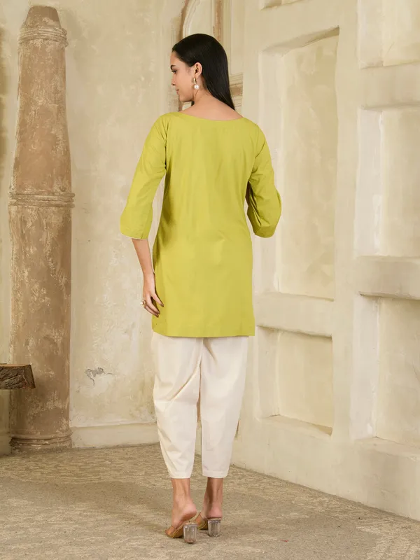 Lime_Green_And_Beige_Hand_Embroidered_Co-Ord_Set
