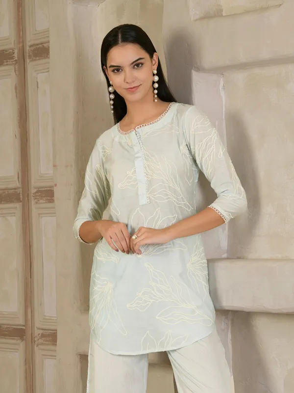 Pastel_Blue_Embroidered_Chanderi_Co-Ord_Set