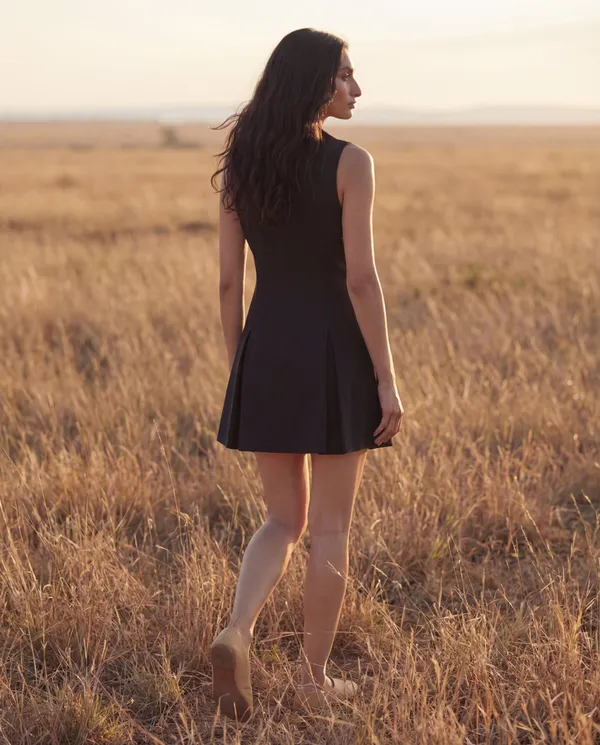 Black_Cotton_Linen_Sleeveless_Mini_Dress