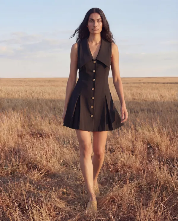 Black_Cotton_Linen_Sleeveless_Mini_Dress