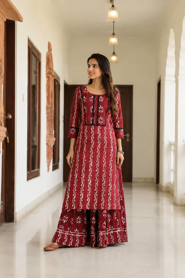 Printed_Anarkali_Style_Kurti_with_Palazzo_Set