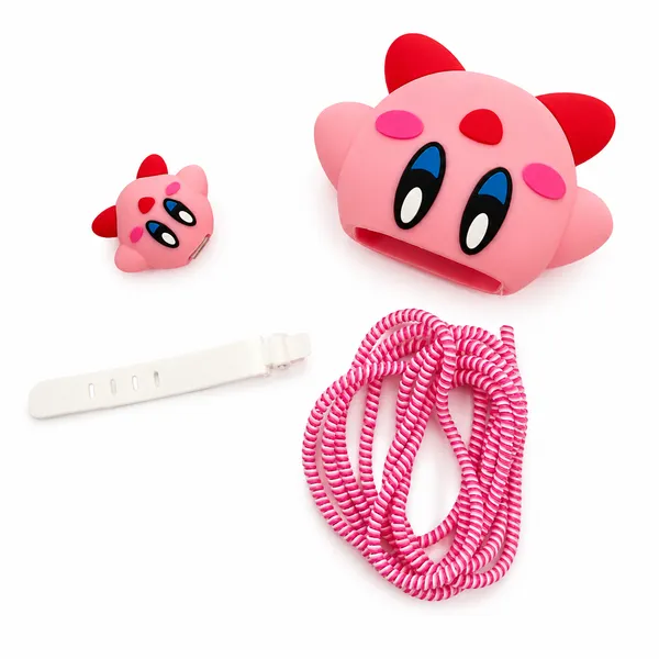 Baby_Pink_Cartoon_Character_Silicone_Cable_Protector_Set_Of_4-_Only_for_Iphone_(18-20_Watt_Charger)