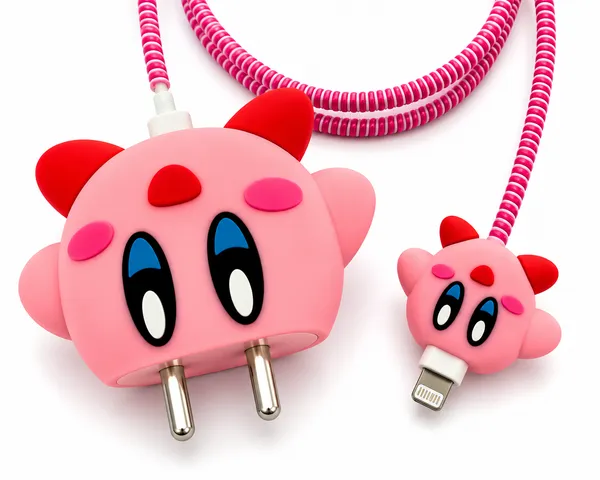 Baby_Pink_Cartoon_Character_Silicone_Cable_Protector_Set_Of_4-_Only_for_Iphone_(18-20_Watt_Charger)
