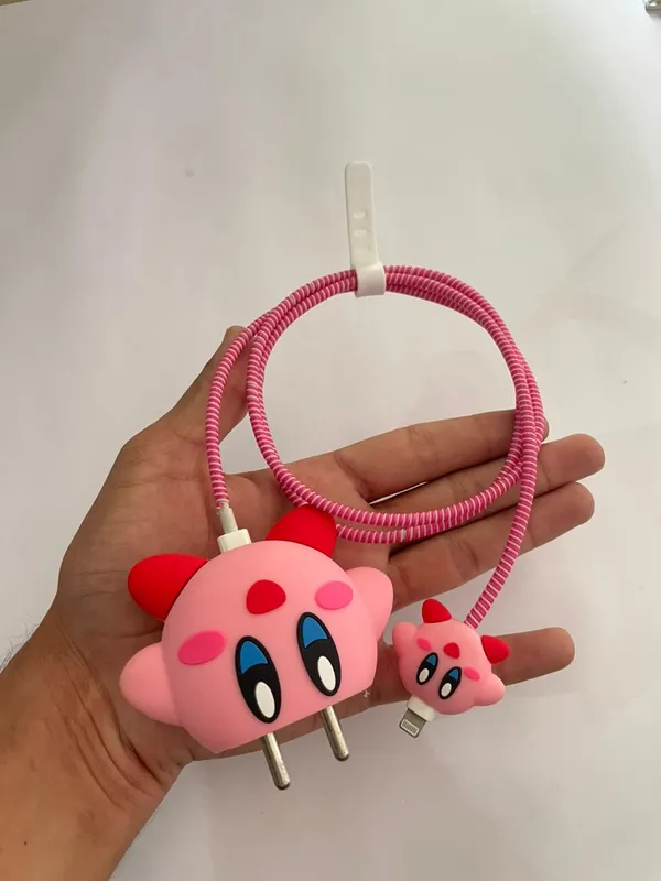 Baby_Pink_Cartoon_Character_Silicone_Cable_Protector_Set_Of_4-_Only_for_Iphone_(18-20_Watt_Charger)