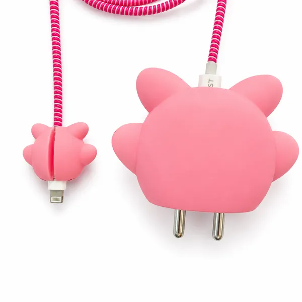 Baby_Pink_Cartoon_Character_Silicone_Cable_Protector_Set_Of_4-_Only_for_Iphone_(18-20_Watt_Charger)