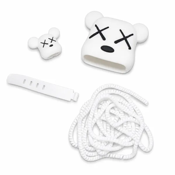 Bear_Face_Silicone_Coin_Pouch_White_Compact_Zip_Closure-_Only_for_Iphone_(18-20_Watt_Charger)