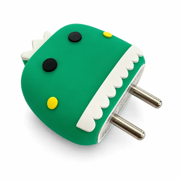 Green_Monster_Face_Silicone_Cable_Protector_Set_Of_4-_Only_for_Iphone_(18-20_Watt_Charger)