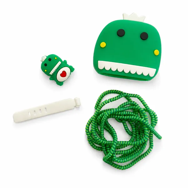 Green_Monster_Face_Silicone_Cable_Protector_Set_Of_4-_Only_for_Iphone_(18-20_Watt_Charger)