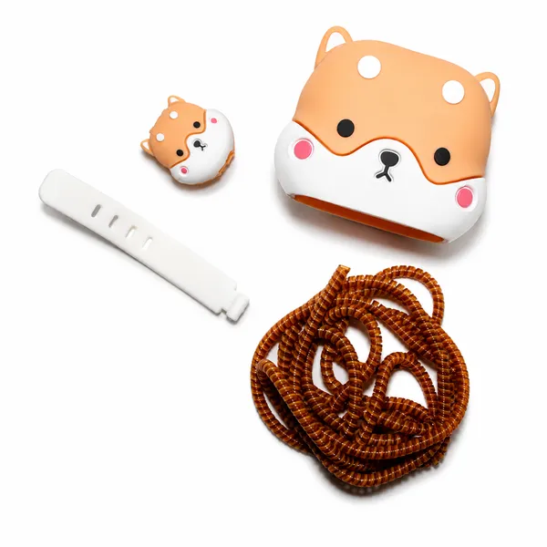 Shiba_Inu_Dog_Face_Silicone_Cable_Protector_Set_Of_4-_Only_for_Iphone_(18-20_Watt_Charger)