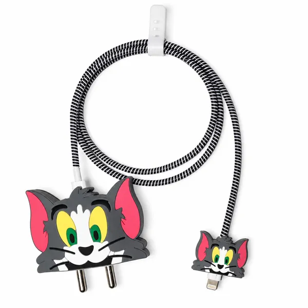 Grey_Cat_Face_Cardboard_Character_Decor_Kids_Room_Party-_Only_for_Iphone_(18-20_Watt_Charger)