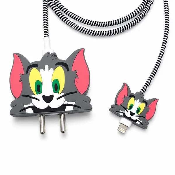 Grey_Cat_Face_Cardboard_Character_Decor_Kids_Room_Party-_Only_for_Iphone_(18-20_Watt_Charger)