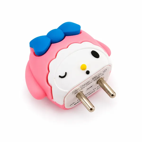 Silicone_Cable_Protector_Cartoon_Girl_Design_Charger_Pink_Blue_Set_Of_4-_Only_for_Iphone_(18-20_Watt_Charger)