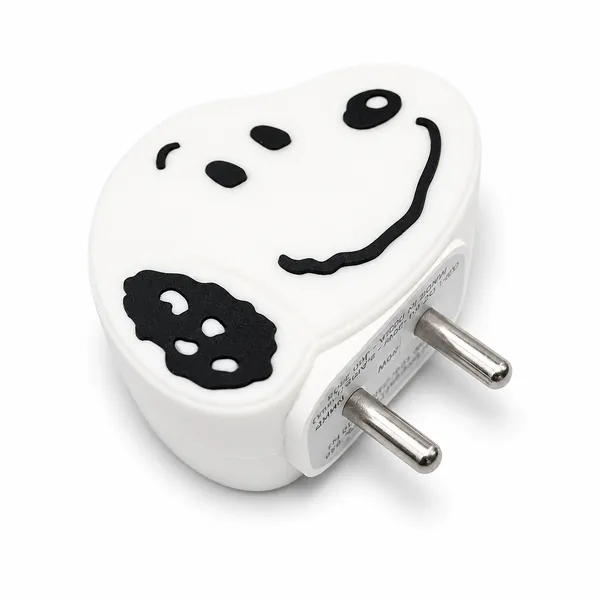 Snoopy_Silicone_Charger_Cable_Protector_Set_Of_4_White-_Only_for_Iphone_(18-20_Watt_Charger)