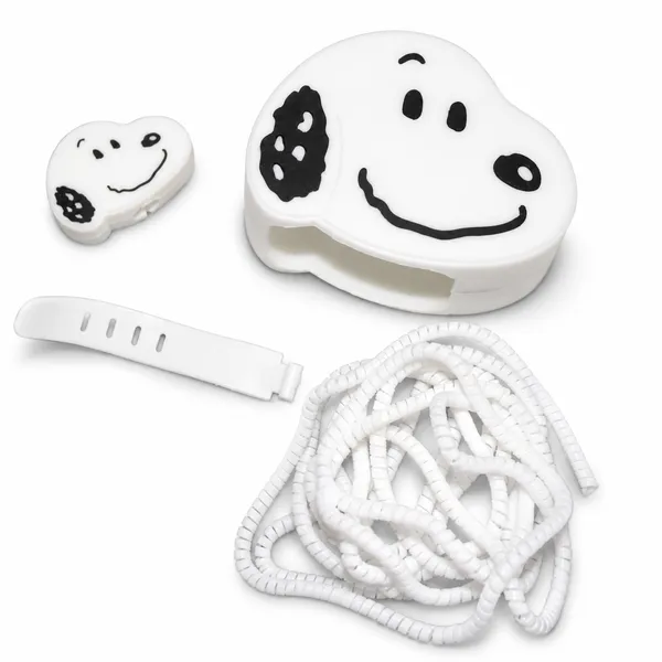 Snoopy_Silicone_Charger_Cable_Protector_Set_Of_4_White-_Only_for_Iphone_(18-20_Watt_Charger)