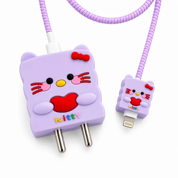 Lavender_Kitty_Face_Plush_With_Bow_Accent_Set_Of_2-_Only_for_Iphone_(18-20_Watt_Charger)