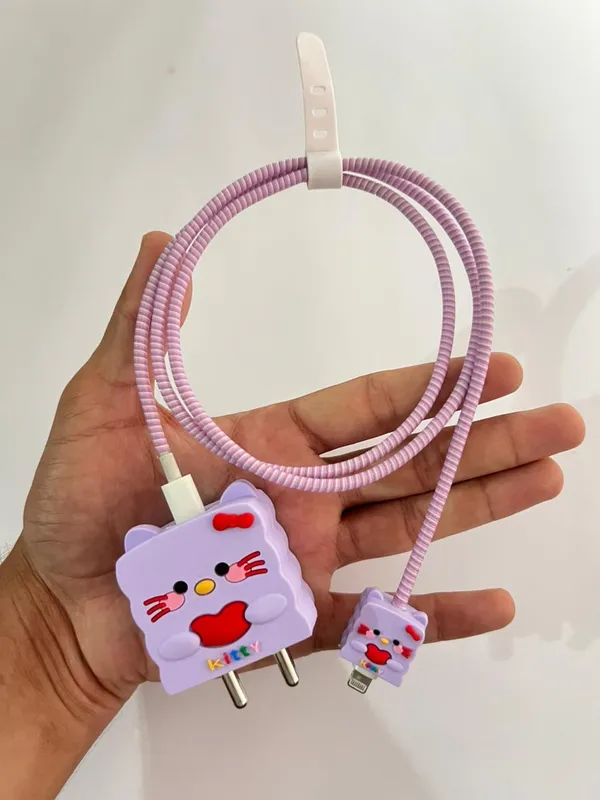 Lavender_Kitty_Face_Plush_With_Bow_Accent_Set_Of_2-_Only_for_Iphone_(18-20_Watt_Charger)