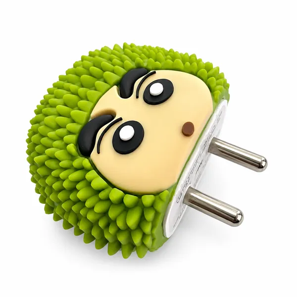 Green_Durian_Character_Silicone_Cable_Protector_Set_Of_4-_Only_for_Iphone_(18-20_Watt_Charger)