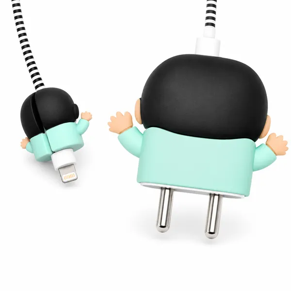 Cartoon_Character_Plastic_Figurine_Mint_Green_Durable_Finish-_Only_for_Iphone_(18-20_Watt_Charger)