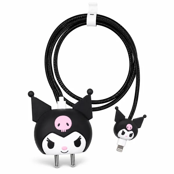 Black_Cat_Skull_Character_Silicone_Cable_Protector_Set_Of_4-_Only_for_Iphone_(18-20_Watt_Charger)