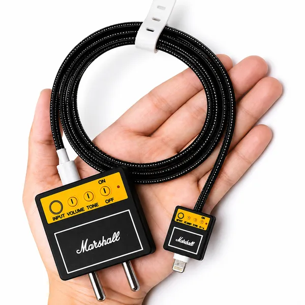 Marshall_Amp_Silicone_Charger_Cable_Protector_Set_Of_4_Black-_Only_for_Iphone_(18-20_Watt_Charger)