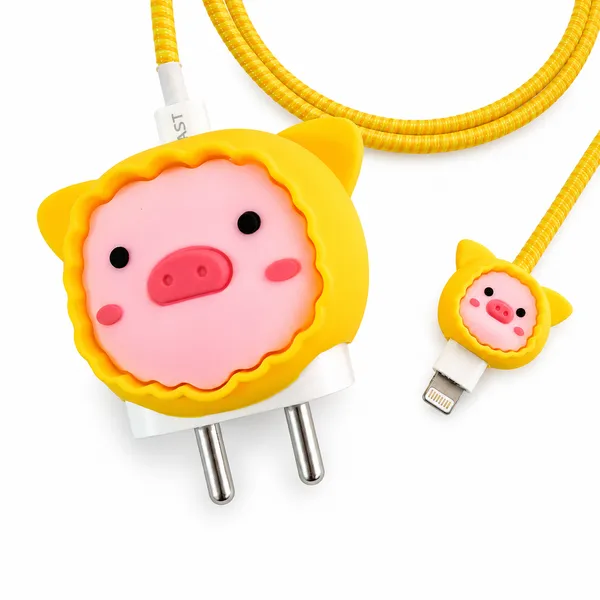 Lion_Plush_Pillow_With_Mini_Keychain_And_Coiled_Wristband_Set-_Only_for_Iphone_(18-20_Watt_Charger)