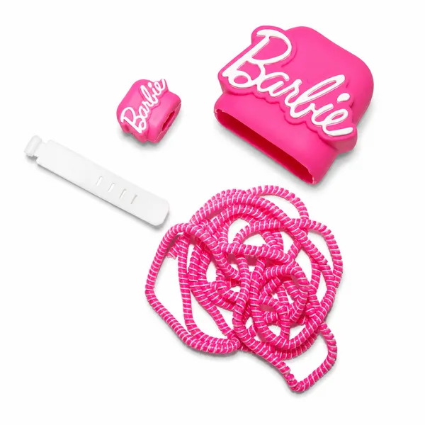 Barbie_Logo_Silicone_Spiral_Charger_Cable_Protector_Set_Of_4-_Only_for_Iphone_(18-20_Watt_Charger)