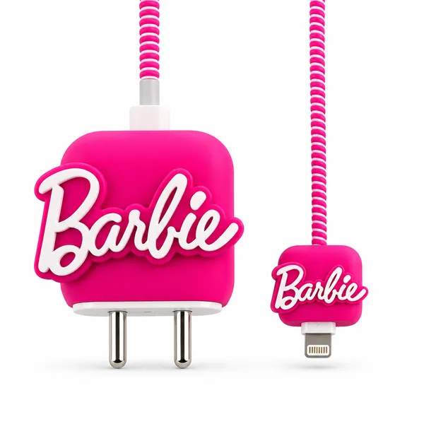 Barbie_Logo_Silicone_Spiral_Charger_Cable_Protector_Set_Of_4-_Only_for_Iphone_(18-20_Watt_Charger)