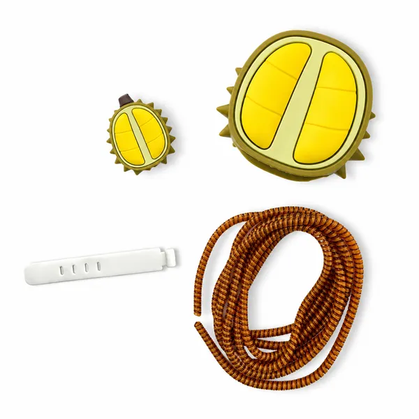 Silicone_Cable_Protector_Durian_Shape_Design_Charger_Yellow_Set_Of_4-_Only_for_Iphone_(18-20_Watt_Charger)