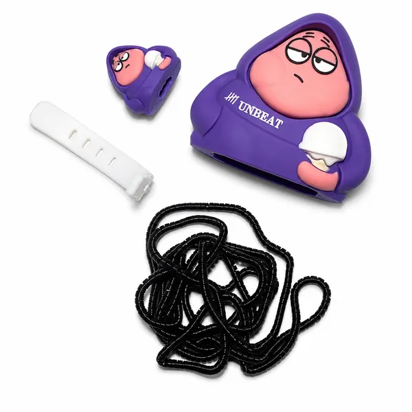 Silicone_Cable_Protector_Hoodie_Character_Design_Charger_Purple_Set_Of_4-_Only_for_Iphone_(18-20_Watt_Charger)