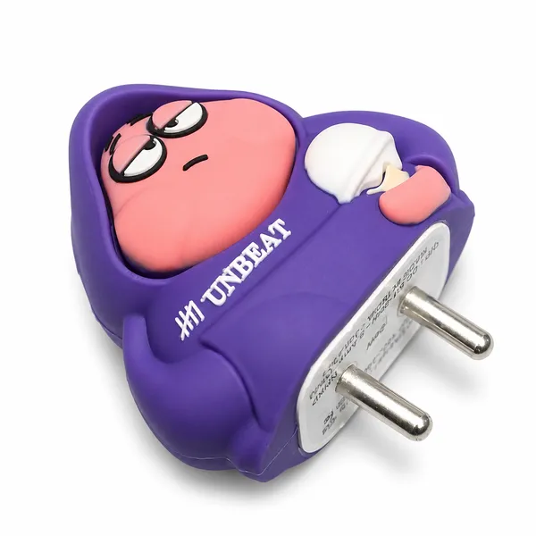 Silicone_Cable_Protector_Hoodie_Character_Design_Charger_Purple_Set_Of_4-_Only_for_Iphone_(18-20_Watt_Charger)