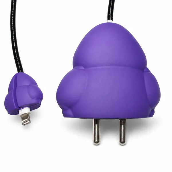 Silicone_Cable_Protector_Hoodie_Character_Design_Charger_Purple_Set_Of_4-_Only_for_Iphone_(18-20_Watt_Charger)