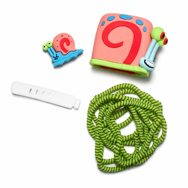 Pink_Gary_The_Snail_Silicone_Cable_Protector_Set_Of_4-_Only_for_Iphone_(18-20_Watt_Charger)