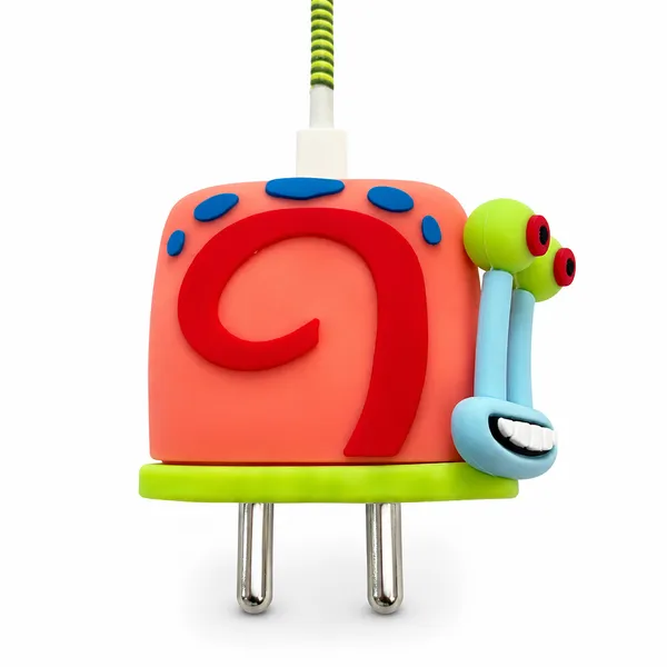 Pink_Gary_The_Snail_Silicone_Cable_Protector_Set_Of_4-_Only_for_Iphone_(18-20_Watt_Charger)
