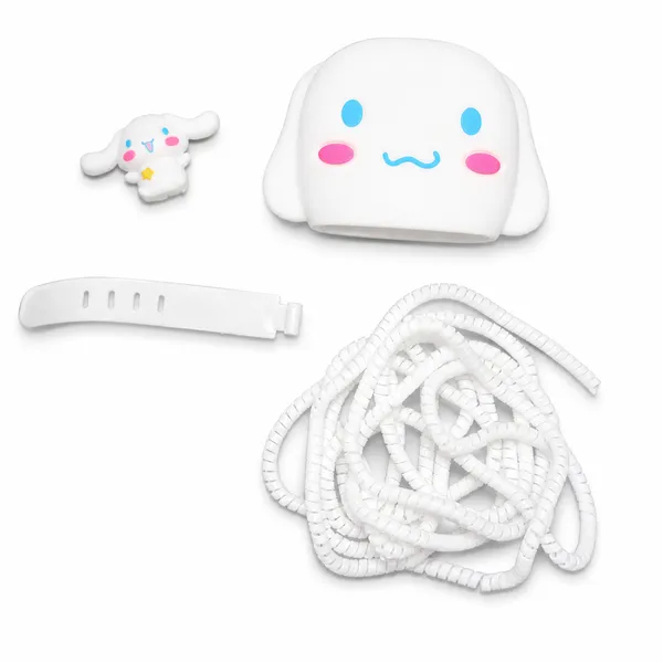 White_Cartoon_Character_Silicone_Cable_Protector_Set_Of_4-_Only_for_Iphone_(18-20_Watt_Charger)