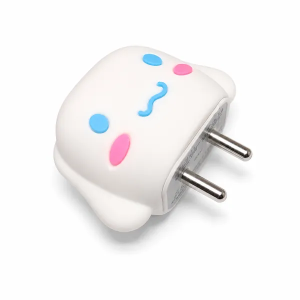White_Cartoon_Character_Silicone_Cable_Protector_Set_Of_4-_Only_for_Iphone_(18-20_Watt_Charger)