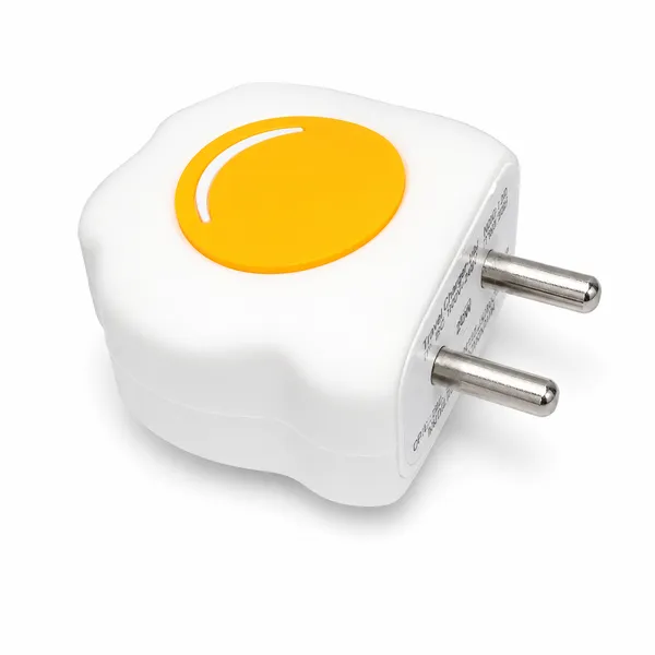 Yellow_Fried_Egg_Silicone_Cable_Protector_Set_Of_4-_Only_for_Iphone_(18-20_Watt_Charger)