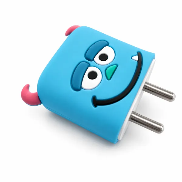 Silicone_Cable_Protector_Monster_Character_Design_Charger_Blue_Set_Of_4-_Only_for_Iphone_(18-20_Watt_Charger)