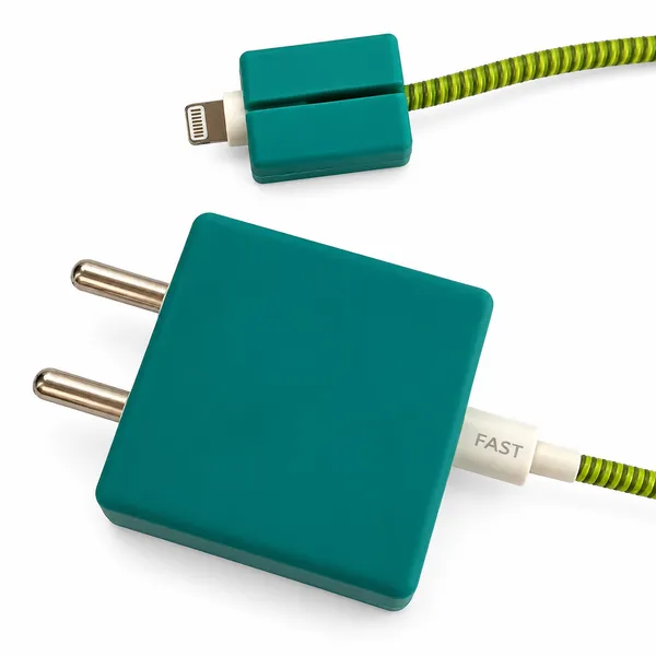 Green_Retro_Camera_Silicone_Cable_Protector_Set_Of_4-_Only_for_Iphone_(18-20_Watt_Charger)