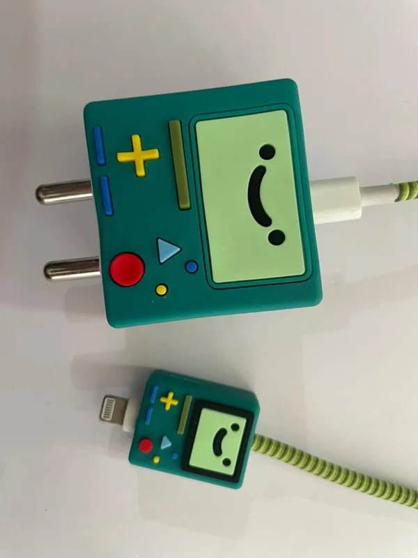 Green_Retro_Camera_Silicone_Cable_Protector_Set_Of_4-_Only_for_Iphone_(18-20_Watt_Charger)