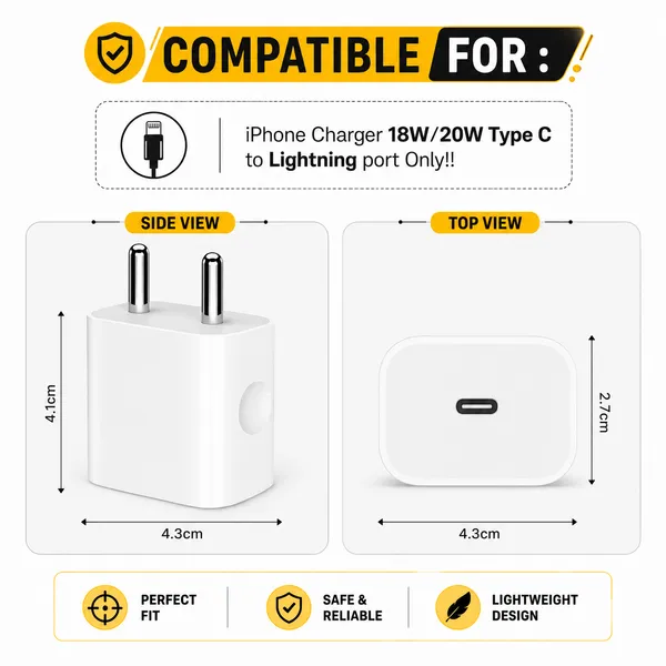 Panda_Silicone_Charger_Cable_Protector_Set_Of_4_Black_White-_Only_for_Iphone_(18-20_Watt_Charger)