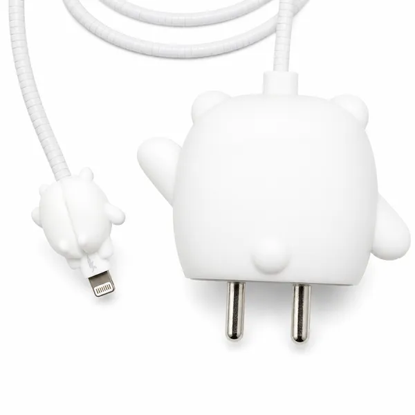 Panda_Silicone_Charger_Cable_Protector_Set_Of_4_Black_White-_Only_for_Iphone_(18-20_Watt_Charger)
