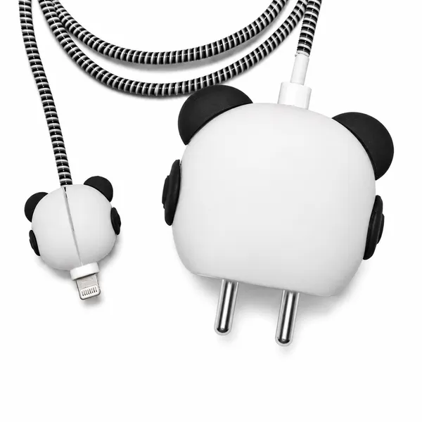 Black_Panda_Character_Silicone_Cable_Protector_Set_Of_4-_Only_for_Iphone_(18-20_Watt_Charger)