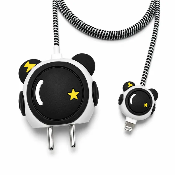 Black_Panda_Character_Silicone_Cable_Protector_Set_Of_4-_Only_for_Iphone_(18-20_Watt_Charger)