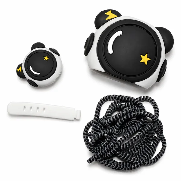 Black_Panda_Character_Silicone_Cable_Protector_Set_Of_4-_Only_for_Iphone_(18-20_Watt_Charger)